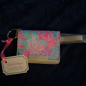 Lilly Pulitzer Floral Card Holder with Keyring